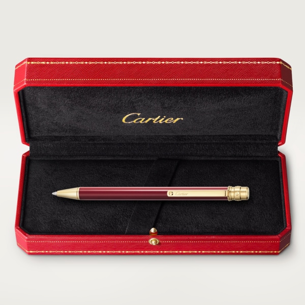 CARTIER カルティエ サントス 付き纏う ボルドー ボールペン 