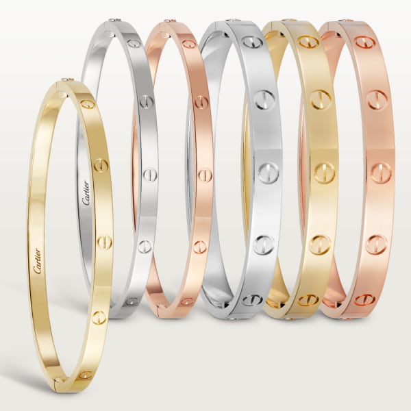 カルティエ　バングル　ブレスレット　オープンラブ　サイズ17表記　ピンクゴールド　サファイア　Cartier　中古　◆3111 藤枝インター店