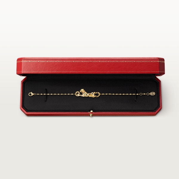 パンテール ドゥ カルティエ ブレスレット、チェーン、ダイヤモンド イエローゴールド、ツァボライトガーネット、ダイヤモンド