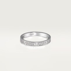 <span class='lovefont'>LOVE</span> リング、ミニモデル、パヴェホワイトゴールド、ダイヤモンド