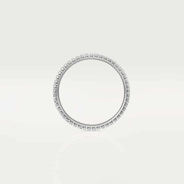 エタンセル ドゥ カルティエ ウェディングリング、幅1.5mm、パヴェセッティング ホワイトゴールド、ダイヤモンド