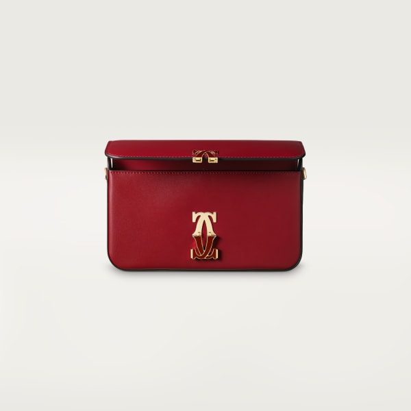 ミニ バッグ C ドゥ カルティエ  チェリーレッド カーフスキン、ゴールドフィニッシュ、チェリーレッド エナメル