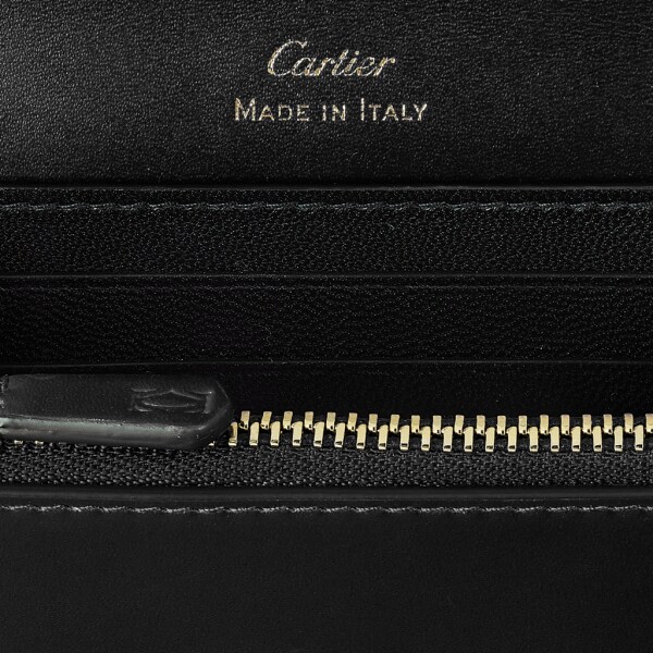 カルティエ Cartier 小財布 フラップ かぶせ 新作 ジョンキルダイヤモンド シルバー レザー C ドゥ カルティエ コンパクト ウォレット