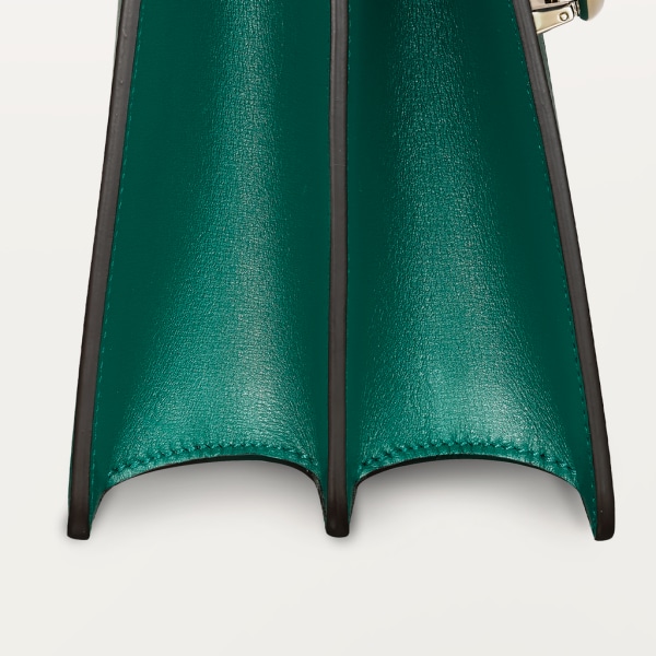 パンテール ドゥ カルティエ トップハンドルバッグ スモール ダークグリーン カーフスキン、ゴールドフィニッシュ