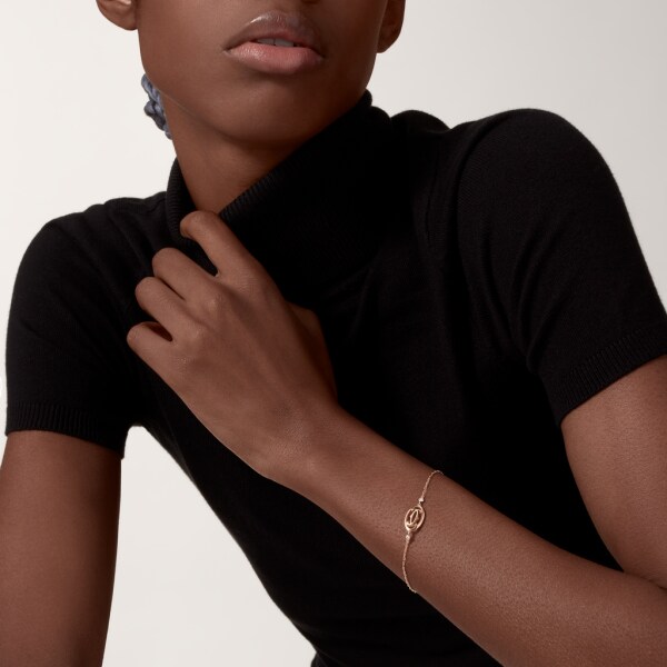 CRB6038000 - ロゴ ブレスレット - ピンクゴールド、ダイヤモンド  