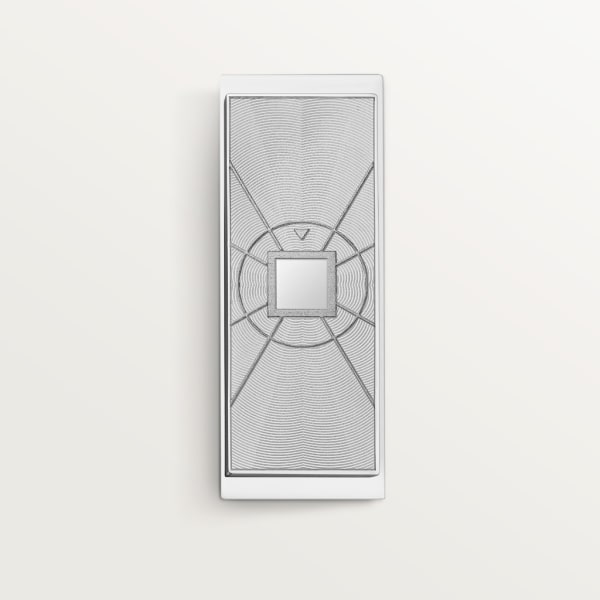 正規良 カルティエ アルディロン 2Cロゴ フルレザーマネークリップ 茶  