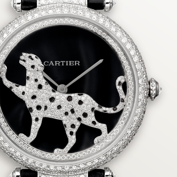 CRHPI00692 - アニマルモチーフ ウォッチ - 42mm、自動巻き、ホワイトゴールド、ダイヤモンド、レザー - Cartier