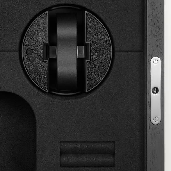 マス ミステリユーズ モチーフ ボックス、ブラックラッカー ウッドにシルバーカラーのモチーフ ボックス、グレーラッカー ウッド