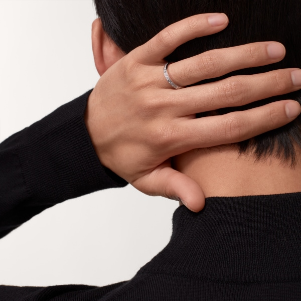 CRB4218200 - LOVE リング、ミニモデル、パヴェ - ホワイトゴールド  