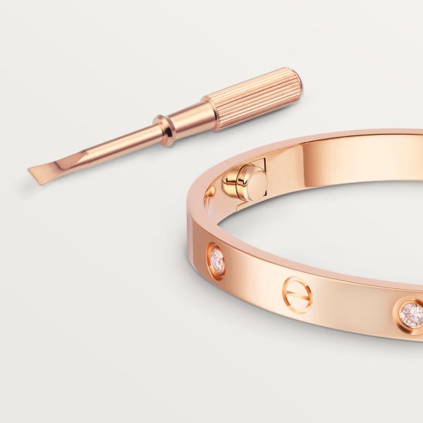 希少な愛のダイヤモンドブレスレット love 女性用ブレスレット