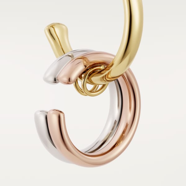 CARTIER TRINITY FOR CHITOSE ABE OF sacai  シングルイヤリング ホワイトゴールド、イエローゴールド、ピンクゴールド