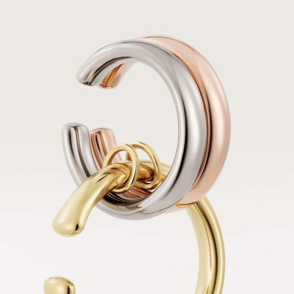 CARTIER TRINITY FOR CHITOSE ABE OF sacai  シングルイヤリング ホワイトゴールド、イエローゴールド、ピンクゴールド