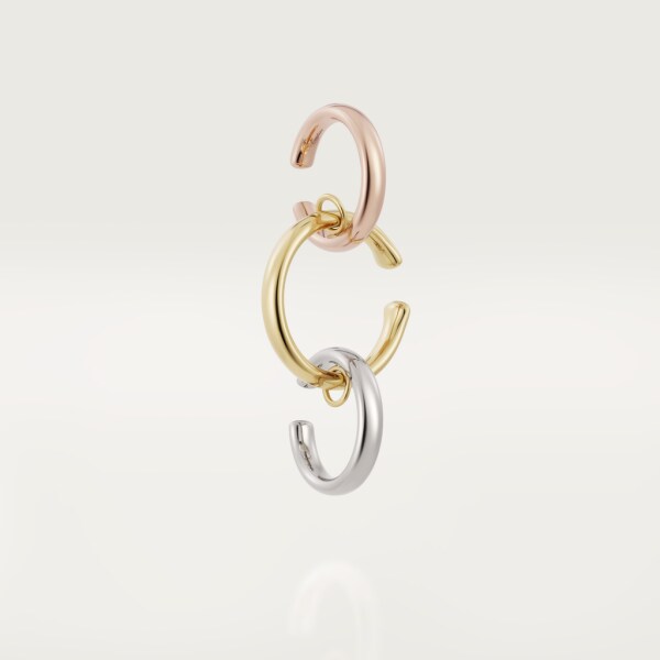 CARTIER TRINITY FOR CHITOSE ABE OF sacai  シングルイヤリング ホワイトゴールド、イエローゴールド、ピンクゴールド