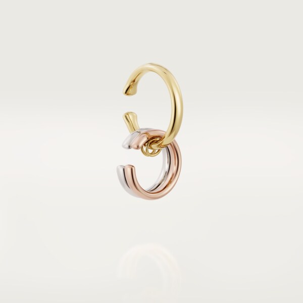 CARTIER TRINITY FOR CHITOSE ABE OF sacai  シングルイヤリング ホワイトゴールド、イエローゴールド、ピンクゴールド