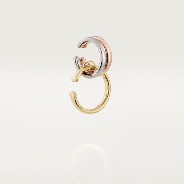 CARTIER TRINITY FOR CHITOSE ABE OF sacai  シングルイヤリング ホワイトゴールド、イエローゴールド、ピンクゴールド