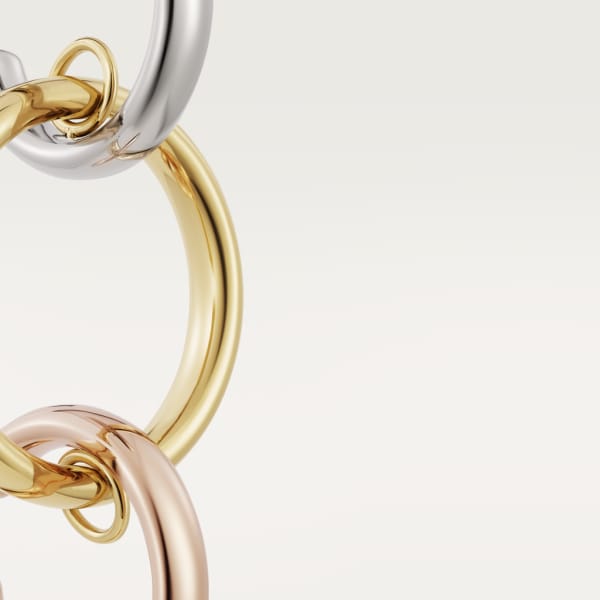 CARTIER TRINITY FOR CHITOSE ABE OF sacai  シングルイヤリング ホワイトゴールド、イエローゴールド、ピンクゴールド