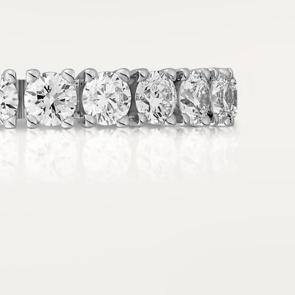 カルティエ デスティネ ウェディングリング、幅3.3mm、パヴェセッティング  プラチナ、ダイヤモンド