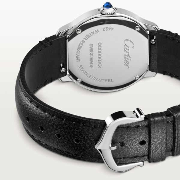 ロンド マスト ドゥ カルティエ 29mm、クォーツムーブメント、スティール、ストラップ（動物由来の素材不使用）
