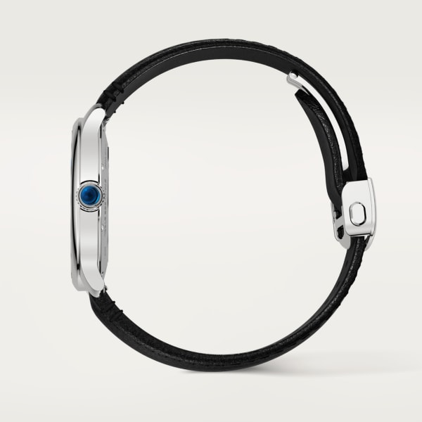 【オンライン限定】 ロンド マスト ドゥ カルティエ 40mm、自動巻きムーブメント、スティール、ストラップ（動物由来の素材不使用）