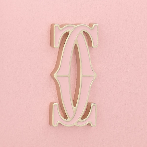 C ドゥ カルティエ チェーンバッグ マイクロ ペールピンク カーフスキン、ゴールド＆ペールピンク エナメルフィニッシュ