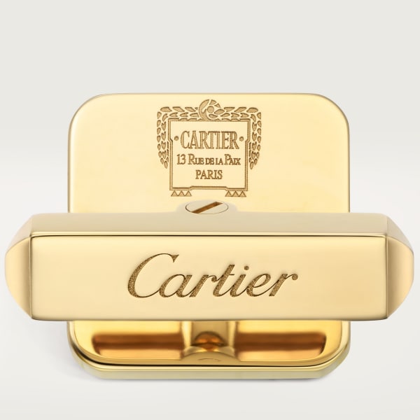 パンテール ドゥ カルティエ カフリンクス イエローゴールド、ブラックラッカー