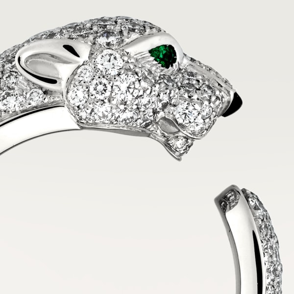 CRN4225200 パンテール ドゥ カルティエ リング ホワイトゴールド、ダイヤモンド、エメラルド、オニキス Cartier