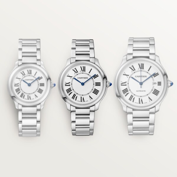 ロンド マスト ドゥ カルティエ 36mm、クォーツムーブメント、スティール