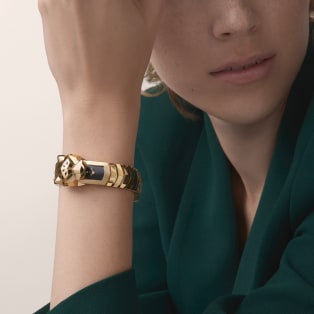 パンテール ドゥ カルティエ ウォッチ 38.2mm、クォーツムーブメント、イエローゴールド、メタルブレスレット