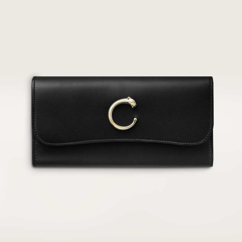 40代女性に人気のレディース財布ブランドはカルティエのパンテール ドゥ カルティエ フラップ付インターナショナル ウォレット