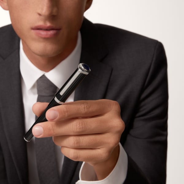 サントス-デュモン ローラーボールペン コンポジット、パラジウムフィニッシュ