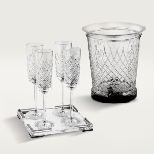 パンテール ドゥ カルティエ シャンパン セット ホワイトゴールド、ブラックジェイド、ツァボライト、アイオライト、タヒチ産ブラックパール、スポッツ入りのオブシディアン、ロッククリスタル、クリスタル、ダイヤモンド