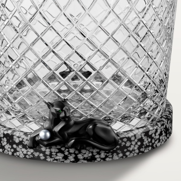 パンテール ドゥ カルティエ シャンパン セット ホワイトゴールド、ブラックジェイド、ツァボライト、アイオライト、タヒチ産ブラックパール、スポッツ入りのオブシディアン、ロッククリスタル、クリスタル、ダイヤモンド