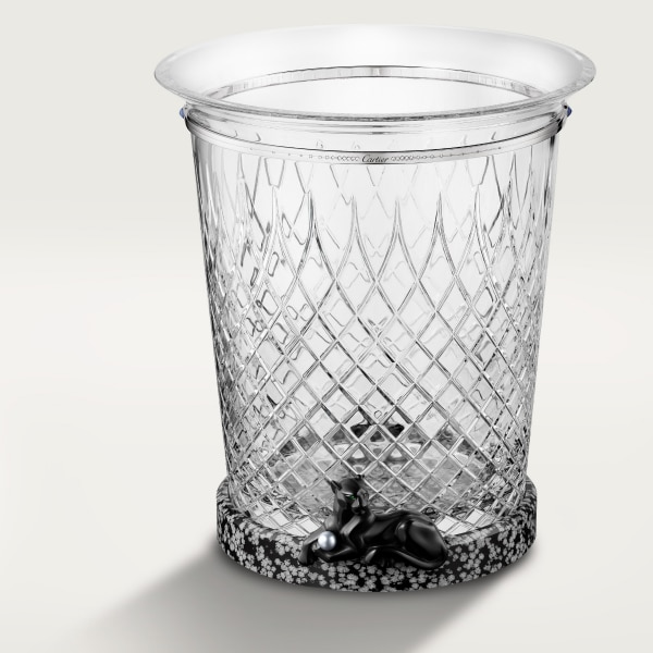 パンテール ドゥ カルティエ シャンパン セット ホワイトゴールド、ブラックジェイド、ツァボライト、アイオライト、タヒチ産ブラックパール、スポッツ入りのオブシディアン、ロッククリスタル、クリスタル、ダイヤモンド