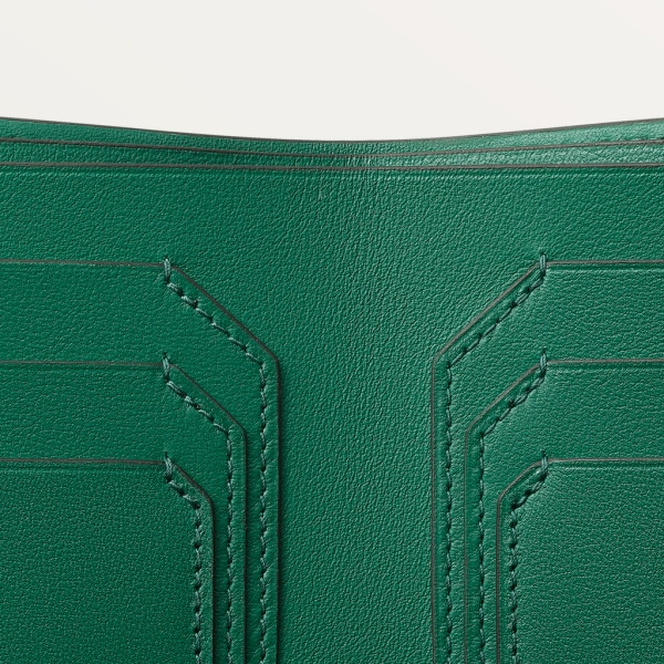 マスト ドゥ カルティエ スモール レザーグッズ、ウォレット アベンチュリン カーフスキン、パラジウムフィニッシュ