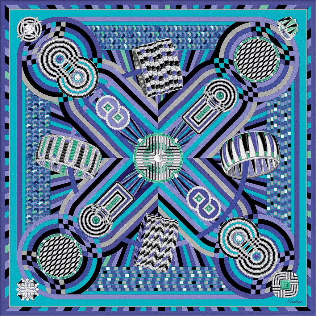 CROS000125 - カルティエ バイブレーションズ スクエア 90 スカーフ
