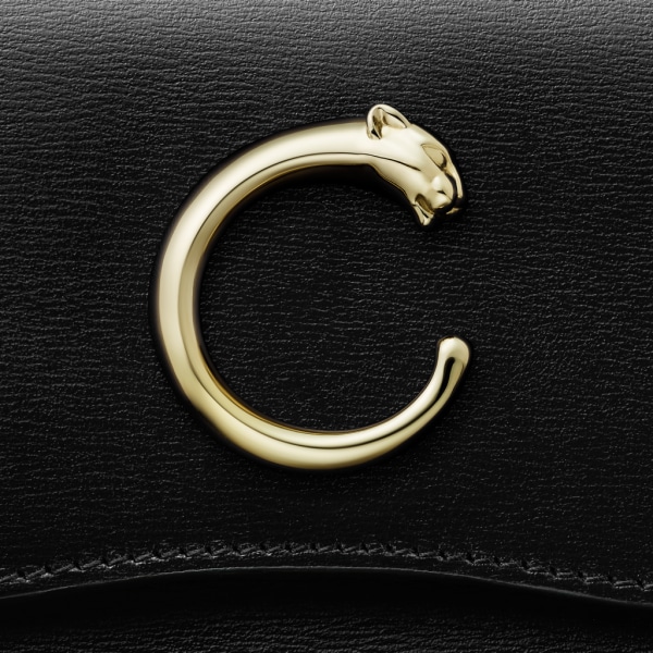 パンテール ドゥ カルティエ  ミニウォレット
 ブラック カーフスキン、ゴールドフィニッシュ