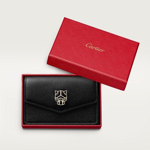 パンテール ドゥ カルティエ ミニ マルチウォレット
 ブラック カーフスキン、ゴールドフィニッシュ
