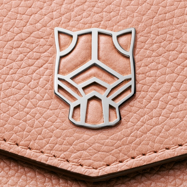 パンテール ドゥ カルティエ インターナショナル ウォレット 
 ブラッシュ カーフスキン、パラジウムフィニッシュ