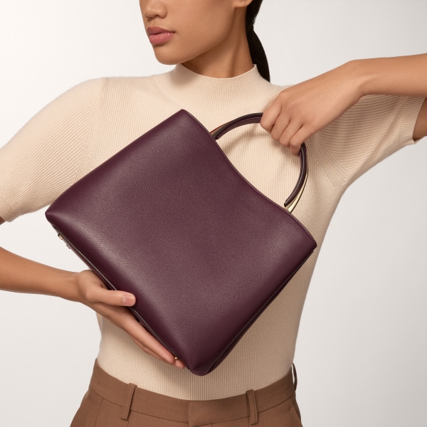 ミディアム バッグ 
パンテール ドゥーブル  プラム グレイン カーフスキン