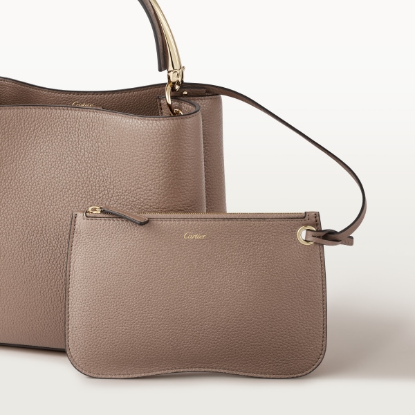 スモール バッグ 
パンテール ドゥーブル  クレイカラー カーフスキン、ゴールドフィニッシュ