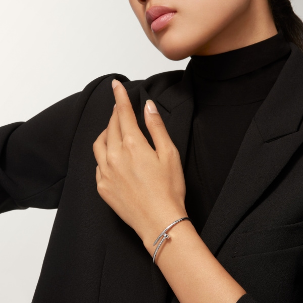 ジュスト アン クル ブレスレット、スモールモデル ホワイトゴールド