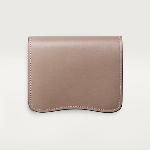 ウォレット パンテール C  クレイカラー グレインド カーフスキン、ゴールドフィニッシュ