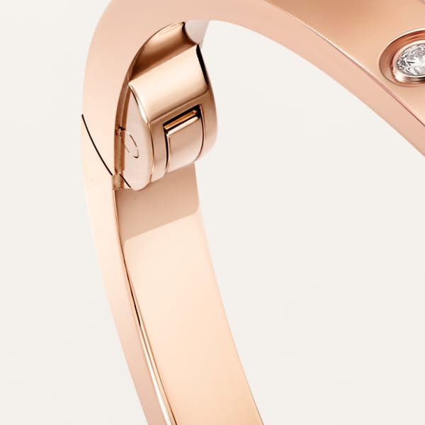 Love ブレスレット、スモールモデル、ダイヤモンド6石 ピンクゴールド、ダイヤモンド