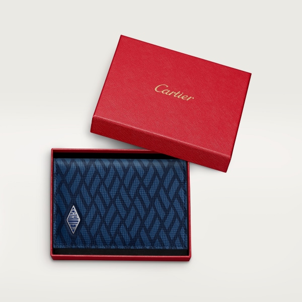カルティエ ロザンジュ 4カードホルダー ミモザイエロー カーフスキン、「Cartier」ロゴの箔押し、パラジウムフィニッシュ