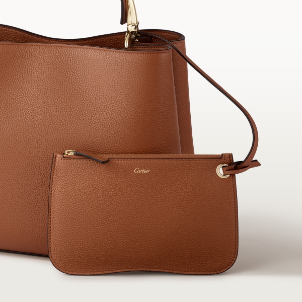 ミディアム バッグ 
パンテール ドゥーブル  キャラメル グレイン カーフスキン