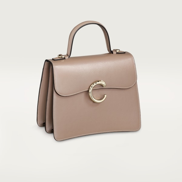 スモール バッグ パンテール C  クレイカラー カーフスキン、ゴールドフィニッシュ