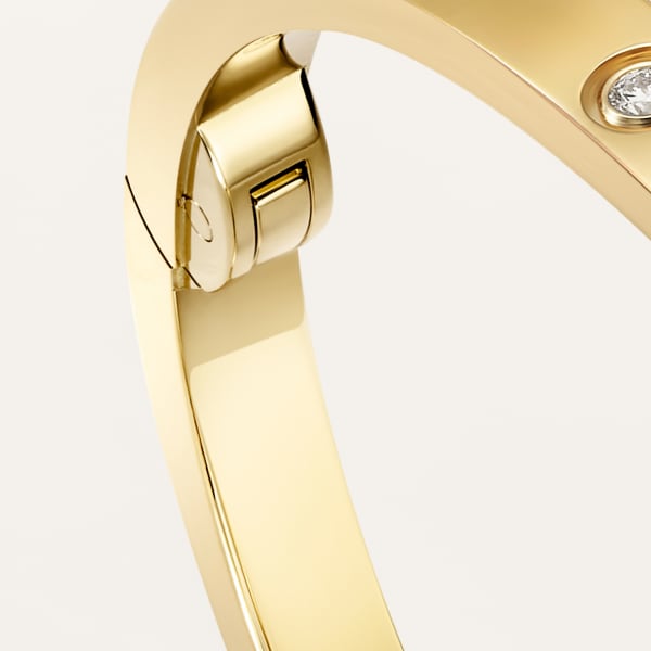 Love ブレスレット、スモールモデル、ダイヤモンド10石 イエローゴールド、ダイヤモンド