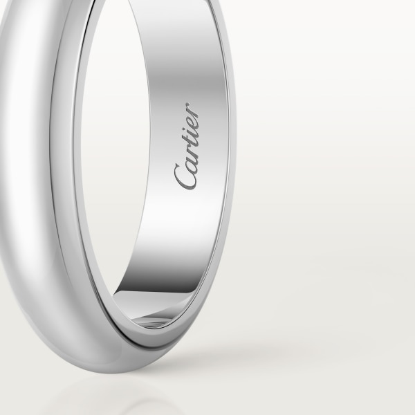 1895 ウェディングリング、幅4mm プラチナ