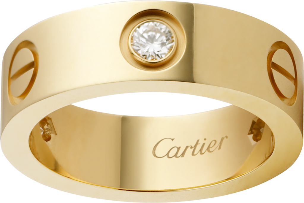 CRB4032400 - LOVE リング、ダイヤモンド3個 - イエローゴールド、ダイヤモンド - Cartier