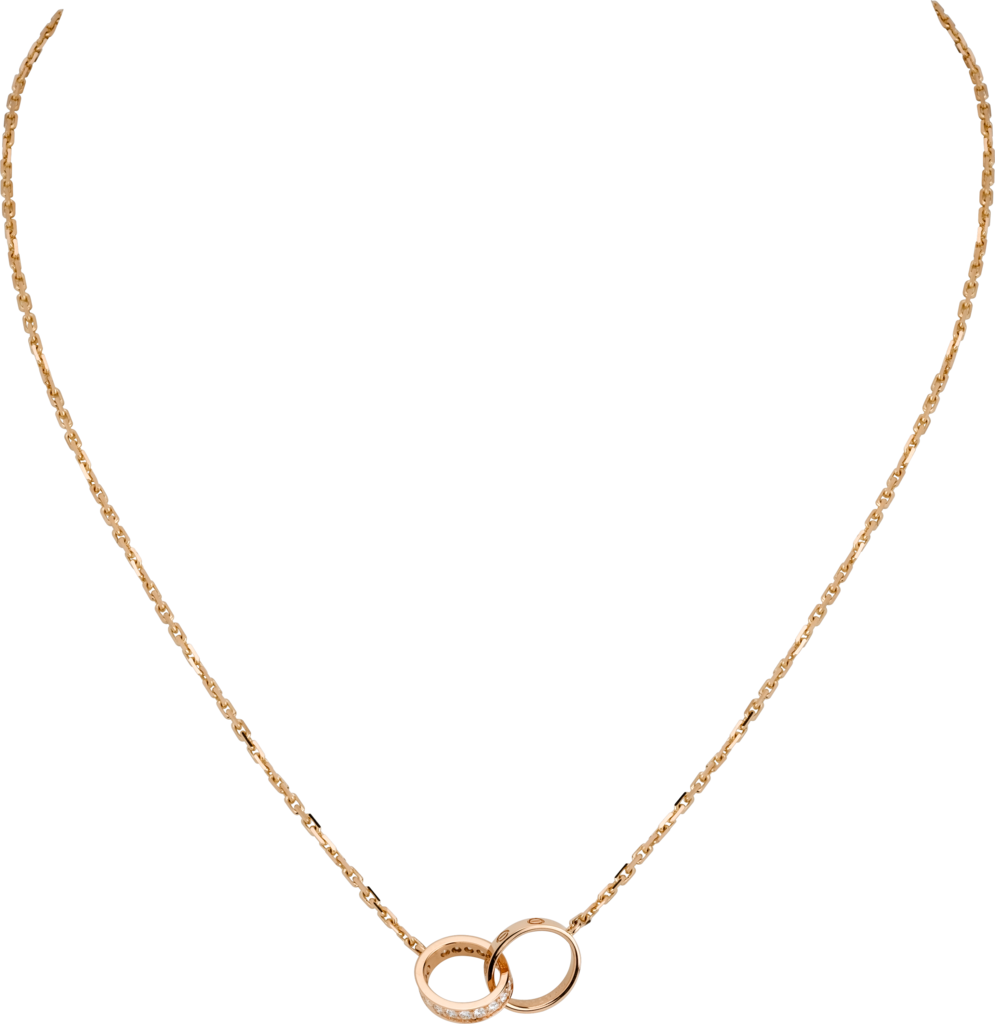 CRB7013900 - LOVE ネックレス、ダイヤモンド - ピンクゴールド 